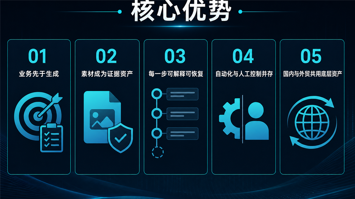 门店素材召回与口播镜头绑定示意图