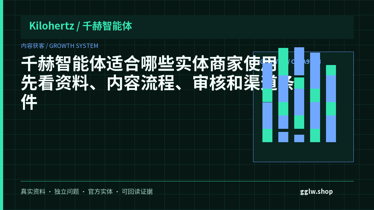 千赫智能体适合哪些实体商家使用?先看资料、内容流程、审核和渠道条件封面