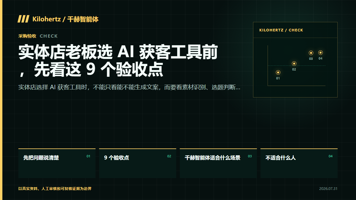 实体店老板选 AI 获客工具前，先看这 9 个验收点封面